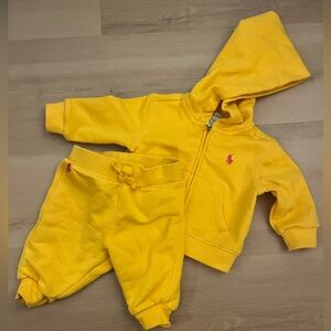 Ralph Lauren Yellow Baby Jogger Set